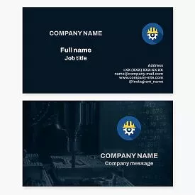 Industrial Engineer Business Card Template