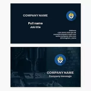 Industrial Engineer Business Card Template