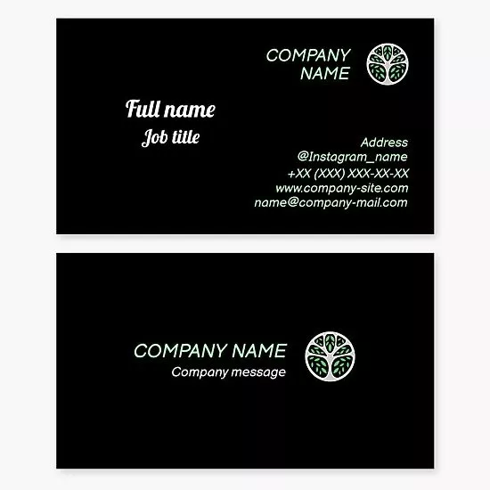 Abstract Tree Logo Business Card Template