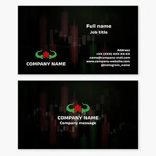 Business card template. Exchange. Broker. Stockbroker. Forex.