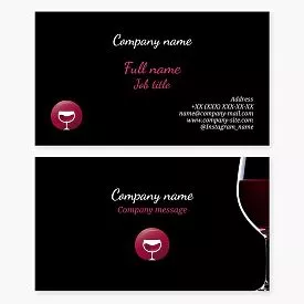 Wine Glass Business Card Template