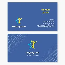 Business card template "Star people". Talent show.
