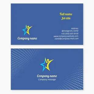 Business card template "Star people". Talent show.