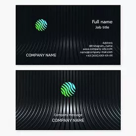 Black Business Card Template