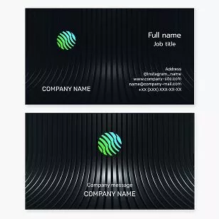 Black Business Card Template