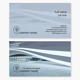 Business card template. Architectural studio.