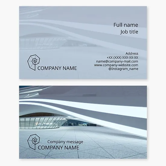 Business card template. Architectural studio.
