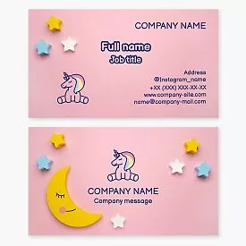 Unicorn Logo | Kids Business Card Template