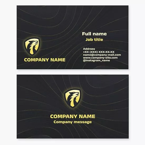 Wolf Shield Logo Business Card Template