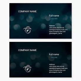 Camera Lens Business Card Template