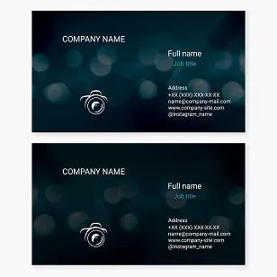 Camera Lens Business Card Template