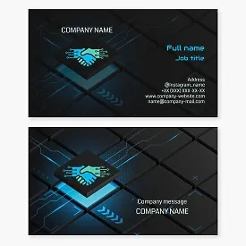 Business card template for networking. E-commerce company.