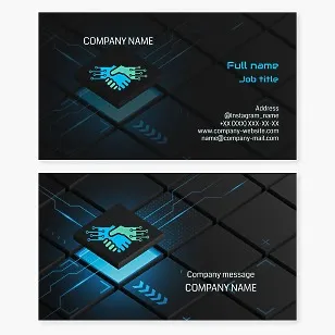 Business card template for networking. E-commerce company.