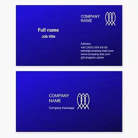 Fish Logo | Vibrant Blue Business Card Template