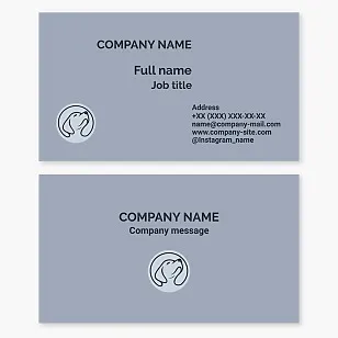Business card template. Dog breeder.