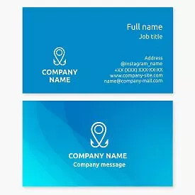 Location Fish Hook Logo | Fishing Business Card Template