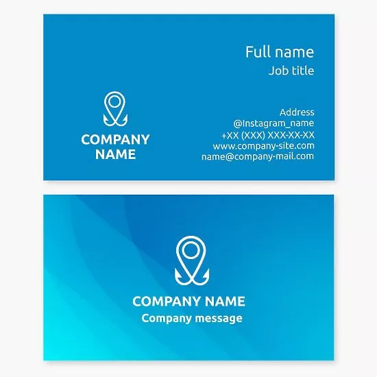 Location Fish Hook Logo | Fishing Business Card Template