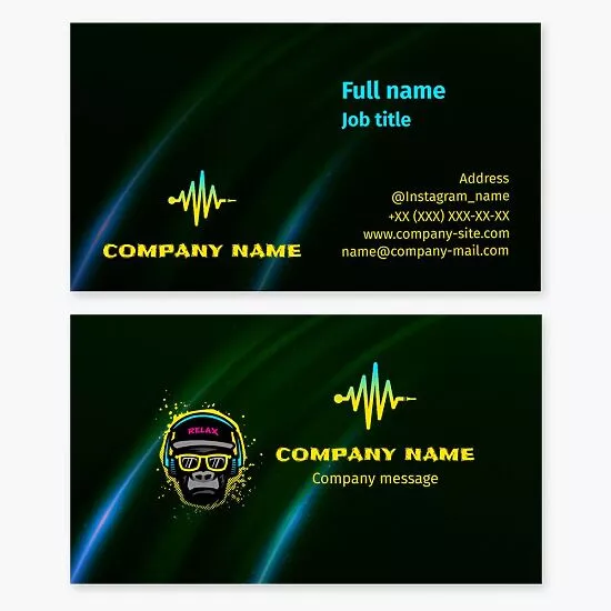 Music Gorilla Business Card Template