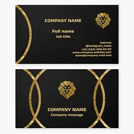 Abstract Gold Lion | Premium Business Card Template