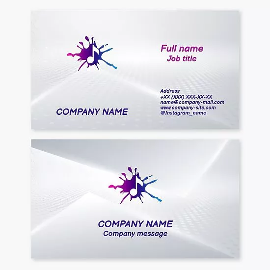 Music Themed Business Card Template