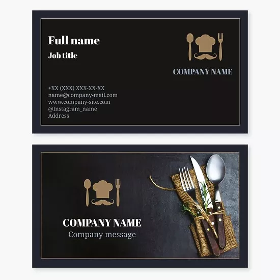 Restaurant business card template