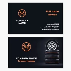 Car repair business card template