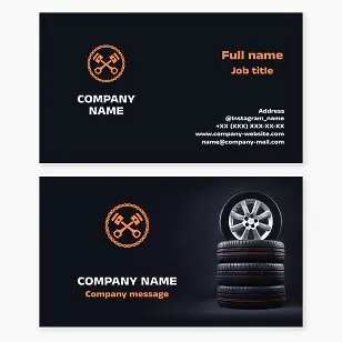 Car repair business card template