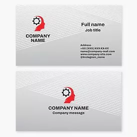 Engineer Head Logo Business Card Template