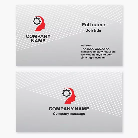 Engineer Head Logo Business Card Template