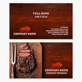 Steak House Restaurant Business Card Template