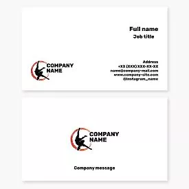 Wrestling Business Card Template