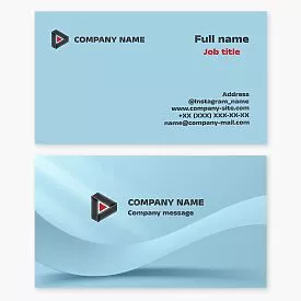 Film Play button Logo Cinema Movie Business Card Template