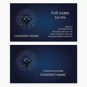 Astrology Business Card Template