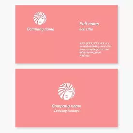 Business card template. Woman, hairstyle. Hairdressing salon.