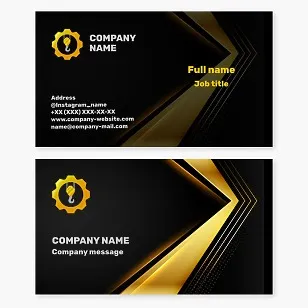 Business card template. Civil engineer. Construction company. Sale of rolled metal products.