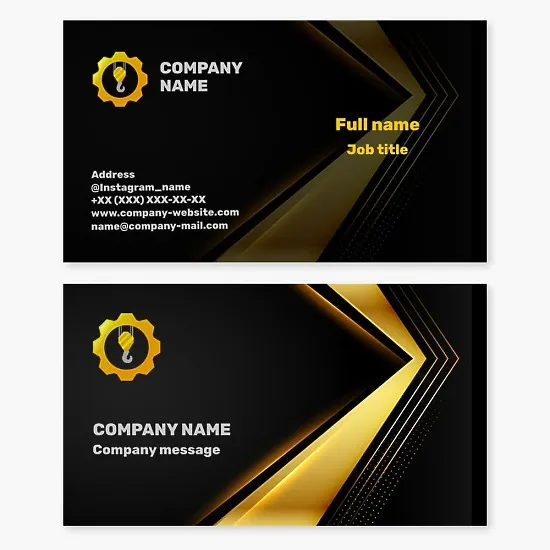 Business card template. Civil engineer. Construction company. Sale of rolled metal products.
