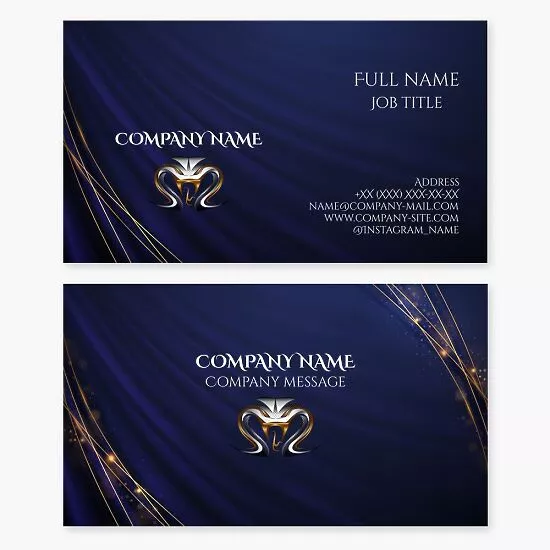 Luxurious Cobra Logo Business Card Template