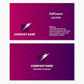 Business card template. A super hero rushes to the rescue. Abstraction. General repairman.