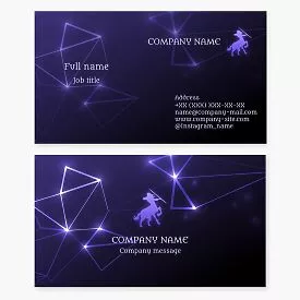 Centaurus Constellation Theme Business Card Template