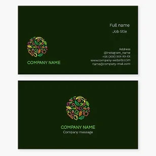 Fruits and Vegetables Business Card Template. Farm. Agrofirm.