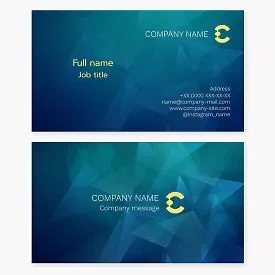 Blue Abstract Business Card Template