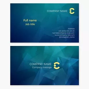 Blue Abstract Business Card Template