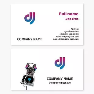 DJ Business Card Template