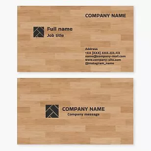 Hardwood Flooring Business Card Template