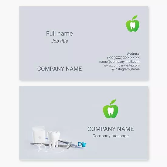 Dental Care Business Card Template