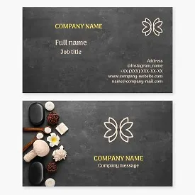 Spa business card template