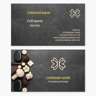 Spa business card template