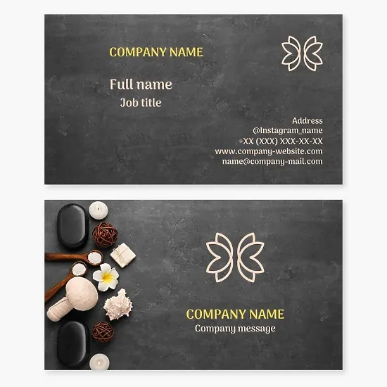 Spa business card template