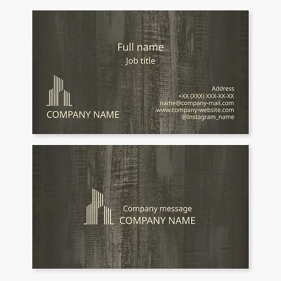 Business card template. Real estate, construction, development, realtor.