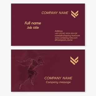 Business card template. Abstract. Sports team brand. Letter V.